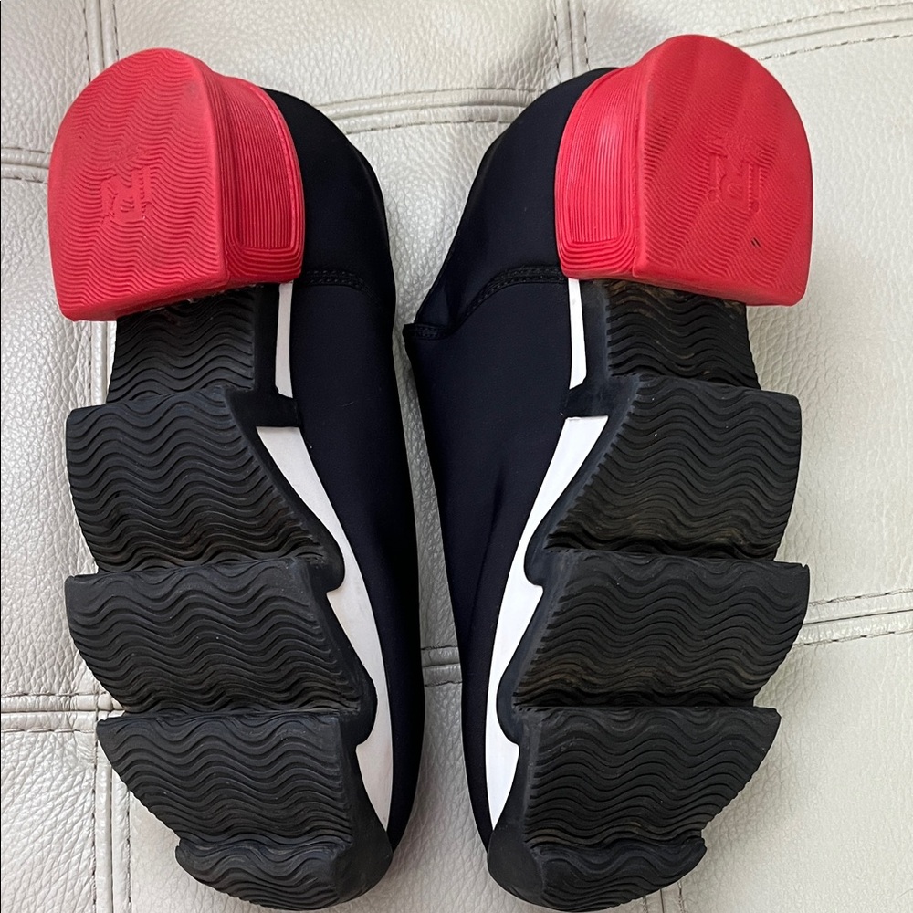 Iri Chic Black and Red Women's Slip-On Sneakers - Picture 7 of 9